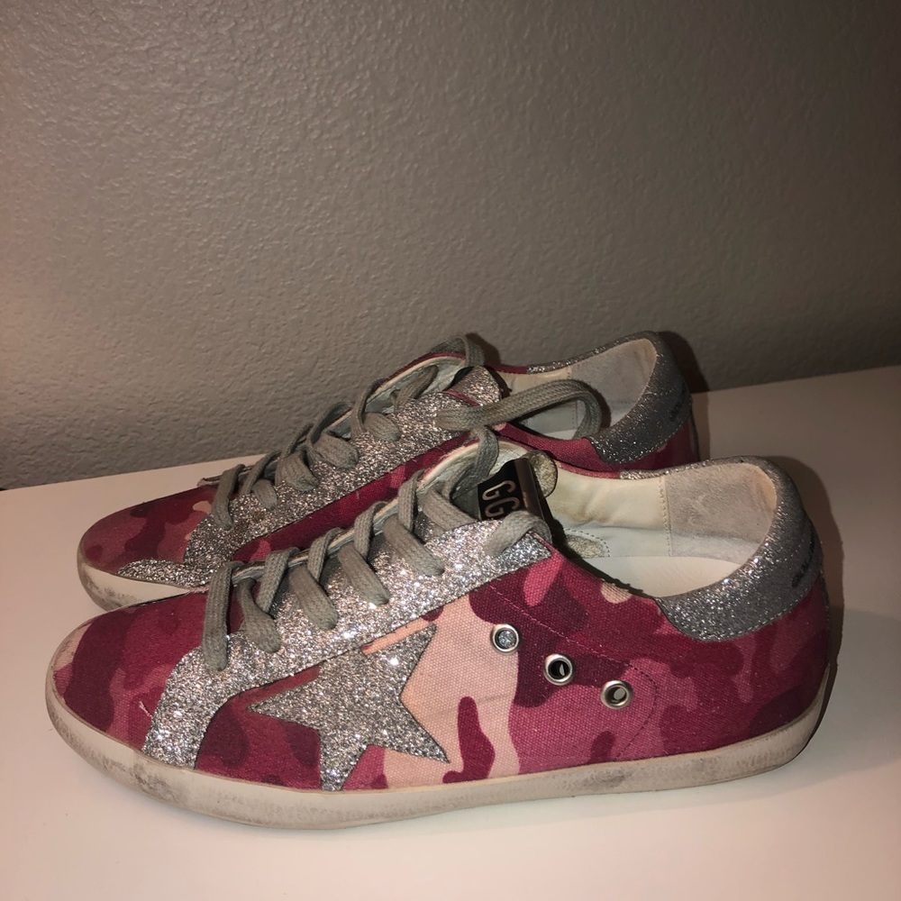 Limited edition camo golden gooses